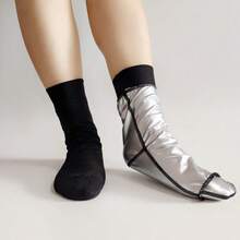 1 Pair Women's Sweat-Absorbing Socks, Yoga Perspiration Assistance Tool, Moisture-Wicking Socks - Silver - View 1