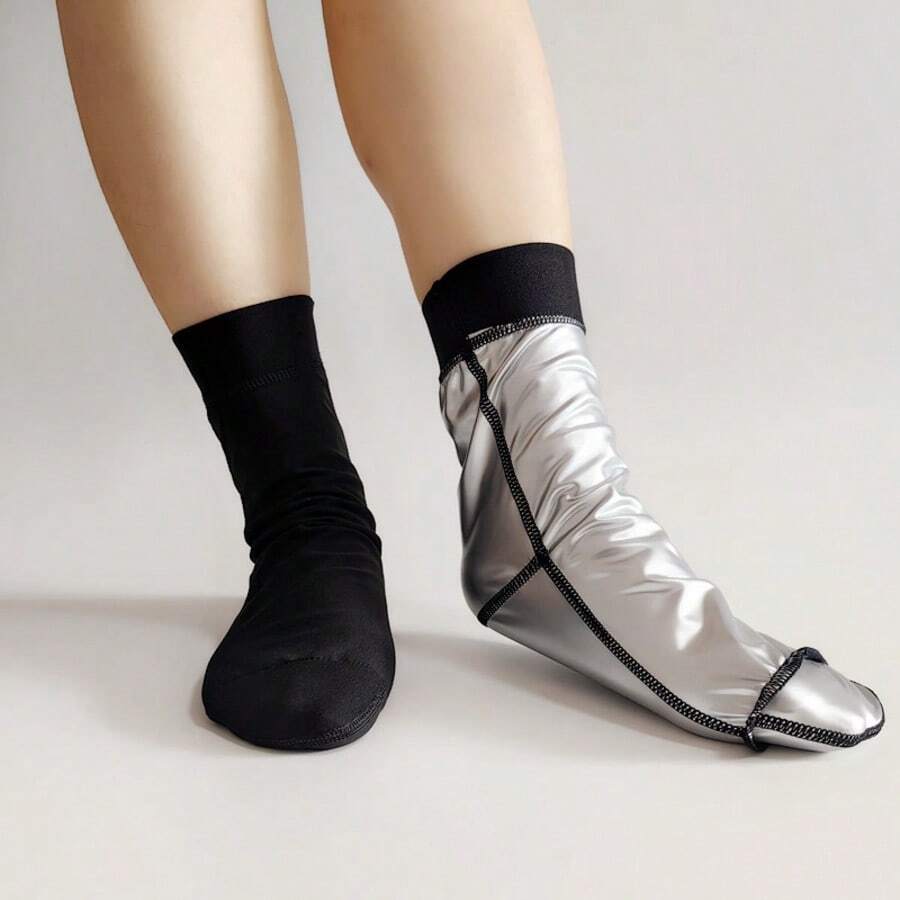 1 Pair Women's Sweat-Absorbing Socks, Yoga Perspiration Assistance Tool, Moisture-Wicking Socks - Silver - View 1