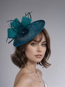 一款精致的水滴形女士茶会帽，优雅的 1950 年代肯塔基德比帽，羽毛发夹，适合赛马嘉年华新娘和婚礼派对，花卉 1920 年代赛马头饰，复古布里奇顿软呢帽，贝雷帽，1950 年代服装，教堂帽，黑色丧葬面纱，1940 年代连衣裙，维多利亚帽，药盒帽，洛丽塔配饰，适合作为女性生日、母亲节、万圣节和圣诞节的礼物。 - 彩色 - 查看 8