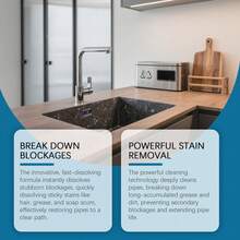 Drain Pipe Cleaning Powder, Kitchen & Bathroom Drain Pipe Cleaner, Deodorizer, Clog Remover