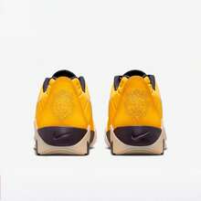 Nike Youth Girls' Comfortable Minimalist Basketball Shoes - Yellow/Black Purple - View 4