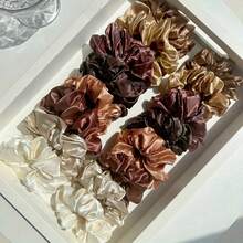 16 Piece Set Of Random Color And Size Women's Solid Color Large Intestine Headband High Elasticity Headband, Soft Satin Headband - FCCQ-132X9 - View 6