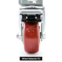 QWORK Storage Rack Caster Wheels 8 Pack 3" Heavy Duty 500 lb. Max Total Capacity Storage Shelf Accessories Fit for Boltless Self Locking Shelving Racks