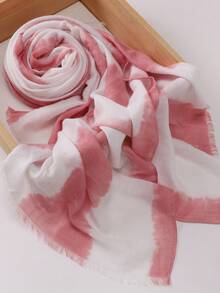 Soft Striped Modest Casual Plant-Dyed Tie Dye Striped Soft Breathable Headscarf, Spring/Summer - Multicolor - View 13