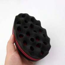 大孔理发造型刷海绵，适用于脏辫、扭辫、非洲卷发、波浪发型，是一款护发工具，也可用于卷发、头发造型等。（款式随机发货） - 紅色 - 查看 6