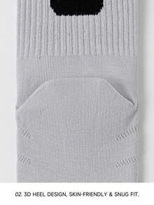 1/7 Pairs Unisex Couple Letter, Number, Smiling Face Pattern Personalized 7-Day Breathable Cotton Crew Socks, Suitable For Travel, Home, Office, Holiday Gifts - Multicolor - View 5