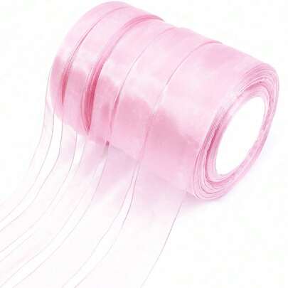 50 Yards Sheer Organza Ribbon, 12-38mm Wide - Perfect For DIY Gift Wrapping & Hair Accessories, Ribbon Jewelry Display Wrap Flowers Gift Wrap Bows DIY Party Decoration