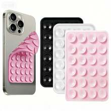 Double-Sided Suction Cup Phone Holder, Silicone Anti-Slip Washable Phone Holder Sticker - Multicolor - View 1