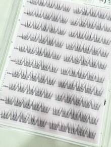 100pcs Mixed Size Natural Looking Segmented Mink Eyelashes, Fairy Wispy Flare False Lashes, Cruelty-Free Lash Extensions - C - View 8