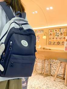 Women's Cartoon Character Large Capacity Functional Backpack For Daily Use - Multicolor - View 2