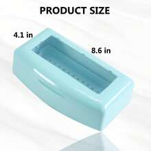 Nail Tool Clean Box Plastic Nail Tray For Alcohol Cleaning Container For Nipper Clipper Cutter Manicure Tools Nail Art Equipment For Salon SPA (Blue) - Blue - View 3