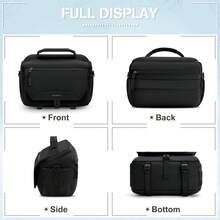 NEWHEY Camera Bag, Small DSLR/Mirrorless/Mirrorless Camera Shoulder Bag, Waterproof Camera Bag With Tripod Mount And Rain Cover, Compact Crossbody Camera Bag, Suitable For Photographers' Daily Use, Black/Khaki - Multicolor - View 9