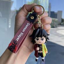 Mattel 1pc, 6 Different Demon Slayer Anime Keychain, Car Key Chain, Backpack Pendant, Plush Toy, Small Gift - Multicolor - View 19