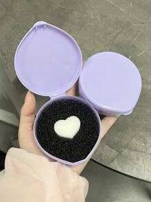 1pc Makeup Brush Cleaner Quick Clean Makeup Tool 1pc Switch Eyeshadow Color Dry Cleaning Box Reusable, Color Removal Cleaner Sponge, Quickly & Easily Clean Makeup Brushes Powder Without Water Or Chemical Solutions Eliminating Drying Time - Switch Eyeshadow Colored Immediately - Mauve Purple - View 6