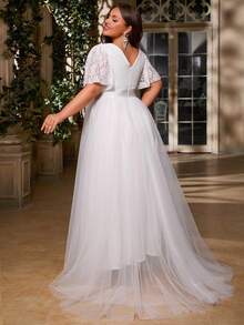 Women Plus Wedding Dresses - White - View 2