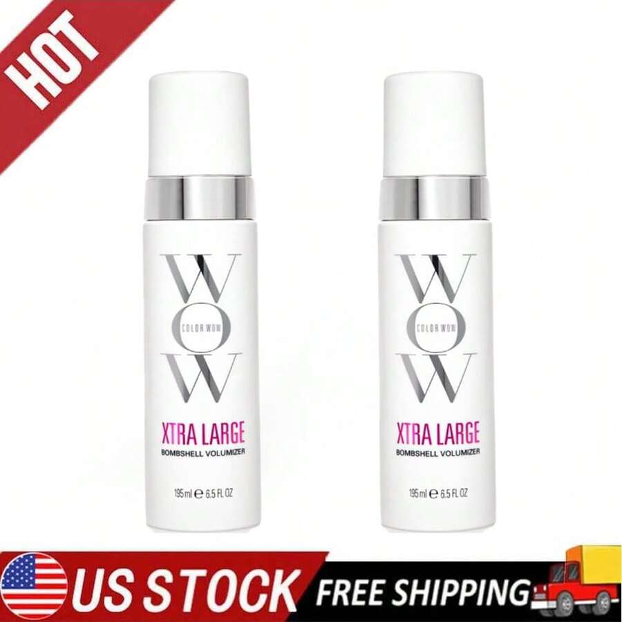 COLORS WOWS Xtra Large Bombshell Volumizer, Alcohol-Free Volumizing Foam For Long-Lasting Hair Volume & Thickness, 6.7 Fl Oz - Silver 2 - View 1