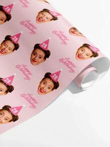 1pc Custom Wrapping Paper,Custom Face Wrapping Paper, Custom Gift Wrap, Personalized Wrapping Paper, Personalized Gift Wrap, Customized Paper With Face And Text, Christmas Wrapping Paper, Funny Christmas Customised Gift, Party Paper, Holiday, Wrap Paper, Packing Paper, Christmas Gift, Santa Claus, Santa Hat, 42*60cm, Gift For Him/Her - Three-face Style - View 4