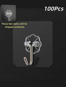 100个透明强力粘钩，无需钻孔，适用于衣物、厨具、厨房和浴室。 - 預設 - 查看 12