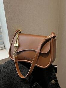 New Fashionable Versatile One Shoulder Diagonal Crossbody Bag For Women - Brown - View 1