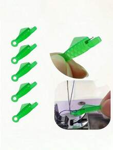 1-6pcs Sewing Machine Threader - Easy Automatic Threader, Fish-Shaped Threader, Suitable For Small Needles, Embroidery, Sewing Crafts And DIY Arts - Easily And Quickly Thread Your Hand Sewing Needles! Mini Sewing Machine With Hook Threader, Fish-Shaped Thread Guide Threader. - Multicolor - View 5