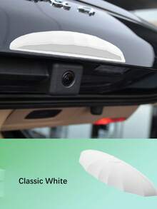 1pc Car Rearview Camera Silicone Rain Shield - Thickened & Widened Triangle Design, Matte Finish, All-Weather Waterproof Accessory, Enhances Visibility In Rainy Weather, Universal Fit Without Installation - Multicolor - View 16
