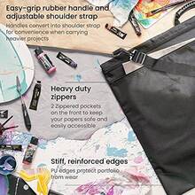 Arteza Art Portafolio - Funda de 24 x 36 pulgadas, color negro, gran carpeta de almacenamiento de arte suave para organizacin de obras de arte - 24 x 36 pulgadas + multicolor - Ver 4