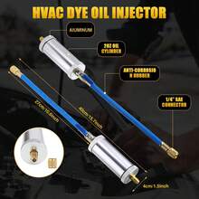 Oil Injector Tool R134A Compressor Oil Injector 1/4" SAE Connector R12 R22 Refrigerant System Automotive A/C Dye Injector Tool