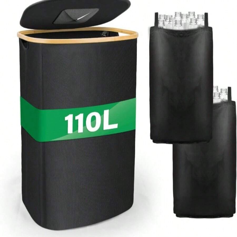 Outdoor Waste Bins - 110L With 2 Inner Pockets - View 1
