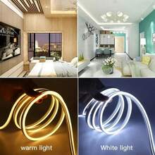 1条USB LED灯带，IP67防水，暖白光到冷白光可调，3000K-6500K可调光柔性霓虹灯绳，适用于屋檐、凉亭、万圣节装饰、派对装饰、婚礼装饰、室内外装饰 - 彩色 - 查看 9