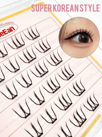 24 kluster självhäftande franskluster utan lim: Smala, lätta individuella fransar med enkel applicering. Nybörjarvänlig och bekväm att bära hela dagen – perfekt för att ge naturliga, iögonfallande lockar till daglig, fest- och scenmakeup!