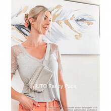 UTO Fanny Pack For Women Crossbody  Fashion Belt Purse Chest Waist Hip Bumbag For Outdoor Shopping Travel HiFKing - NylonRed - 查看 3