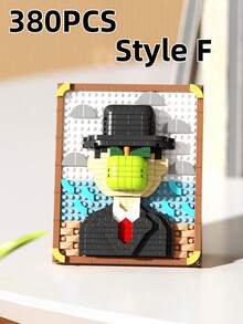 1件装全新绘画积木，精美礼盒套装，DIY绘画积木，星空、女孩、海浪、山脉图案，情人节礼物，生日礼物，绘画爱好者桌面装饰，客厅装饰，办公桌摆件 - 彩色 - 查看 6