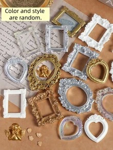 Vintage European Style Golden Mini Photo Frame Props, Nail Art, Jewelry, Photography Background Accessories - Multicolor - View 33