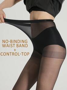 Women's Summer Lightweight Breathable Silk Stockings Pantyhose. Fashionable And Sexy Nylon Stretch High-Waisted Tight Pants. 15D Soft Fabric. Suitable For Daily Business Parties And Festive Occasions. Versatile. - Multicolor - View 3