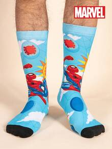 Marvel Bộ 2/1 đôi tất siêu anh hùng Spider-Man & Gwen thoải mái - Tất mềm mại, thoáng khí, dài đến bắp chân, co giãn, thấm hút mồ hôi, thời trang - Thích hợp làm quà tặng, dự tiệc, mặc thường ngày. - Nhiều màu - Xem 7