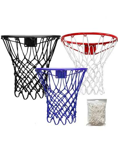 1 st standard basketnät, professionell tävling och inomhusträning, svart polyesterbasketnät