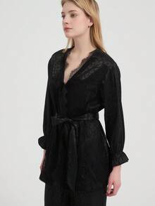 New Women's Fashion Casual Pajamas & Loungewear Set - Black - View 9