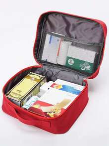 1pc Outdoor Travel Office Carry Large Capacity First Aid Kit, Storage Bag, Portable Medicine Box, Medicine And Pill Storage Container With Pill Pattern, Medicine Bag, Zipper Bag, Y2K Aesthetic Box, Storage Box, Cosmetic Travel Bag, Toiletry Box, Multifunctional Bag, Gift