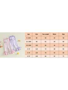 Monos para niñas, bonitos pantalones acampanados con lazos de conejo a cuadros, ropa de Pascua para uso diario informal. - Rosa - Ver 8