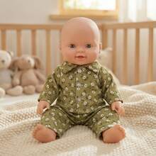 Soft & Comfortable Pajamas For 16" Baby Dolls & 18" American Girl Dolls, Multiple Cute Christmas Cartoon Prints, Easy To Put On/Take Off, Great Gift For Boys & Girls Birthday Or Christmas (Doll Not Included) - Multicolor - View 12