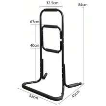 Bedside Handrail with Elderly Assist Standing Aid - Negro - Ver 5