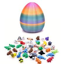 3D Printed Easter Egg Annoying Gift Box Dragon Egg Toy Animals Articulated Surprise With Inside Unique Fidget Fit Easter Animal Figurines, Cute Animal Toys Easter Gifts Esater Decor - Multicolor - View 3