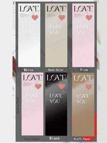 20pcs/Pack LOVE Design Clear Flower Bouquet Gift Bags, Colorful Flower Packaging Bags, Single Rose Packaging Bags, Mother's Day Gifts, 520 Bouquet Bags. Suitable For Single Rose, Valentine's Day Gift Bags. - Pink - 20pcs - View 6