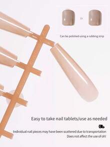 Bộ 288 móng tay giả hình bầu dục ngắn, màu đỏ, nâu, mơ, xám, đỏ tía (12 màu hỗn hợp), chất liệu acrylic, dễ đeo, phù hợp cho phụ nữ/bé gái sử dụng hàng ngày, đi dự tiệc khiêu vũ và các dịp khác. - Nhiều màu - Xem 5