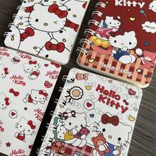 4本Hello Kitty迷你笔记本，Sanrio A7迷你笔记本，可爱迷你笔记本，饰有Melody图案，口袋大小，方便携带，适合作为圣诞节、万圣节、中国新年礼物、派对礼品。也适合学校、文具、节日礼物、返校季、情人节、计划本、口袋日记、笔记本、学生日记本等。 - 查看 6