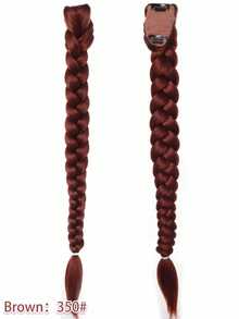 26/28/32 Inch Purple Long Braided Wig, Synthetic Fiber Box Braided Wig, Easy To Clip On, Ponytail, Suitable For Costume Role Play - Multicolor - View 24