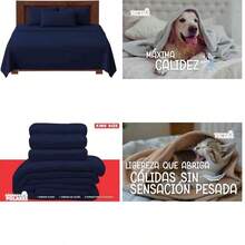 Genrico Sbanas Polares Fleece para Invierno - Ultra Suaves y Clidas - Anti-Pilling Juego Completo Individual, Matrimonial y King Size - Azul Cielo, Individual - azul cielo+individual - Ver 13