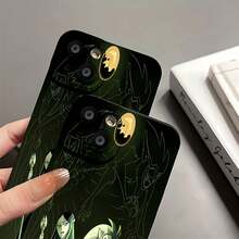 Dos brujas se enfrentan a demonios de las sombras bajo la luna. Esta elegante funda es compatible con los modelos  17, 16, 15, 14 Pro Max, 13, 12, 11, XR y XS Plus. Fabricada en silicona TPU, ofrece protección contra golpes y caídas, además de una sensación superior. Es un regalo ideal para familiares, amigos y seres queridos. - Negro - Ver 8