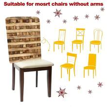 1pc/4pcs/6pcs/10pcs Vintage Style Distressed Wood Texture Print Short Plush Removable Chair Cover, Suitable For Dining Room, Living Room, Office, Hotel And Home Decor, All Seasons