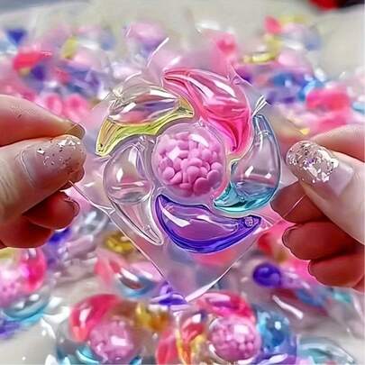 100 piezas Perlas de detergente para la ropa 6-en-1, perlas de lavandería, fragancia duradera, eliminación potente de manchas, protección del color, detergente concentrado, perlas de gel para la ropa, perlas perfumadas, detergente para la ropa, suavizante, antibacteriano y prevención de ácaros del polvo, fragancia duradera, eliminación de manchas, apto para lavadoras